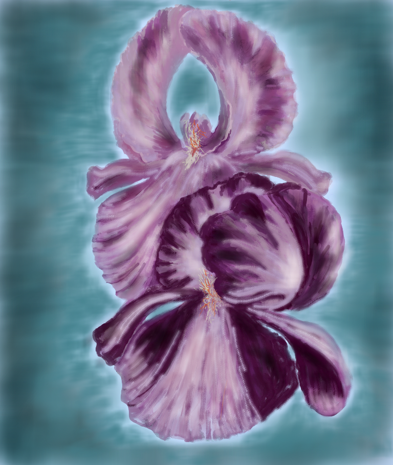 3 fleur iris violet virtuel